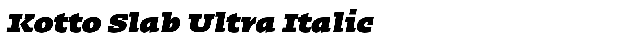 Kotto Slab Ultra Italic image